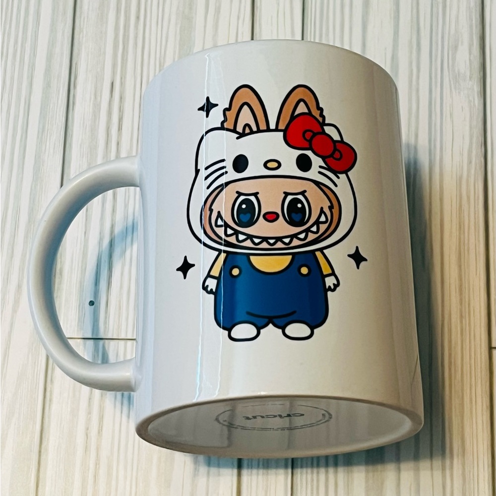 Labubu Hello Kitty White Mug